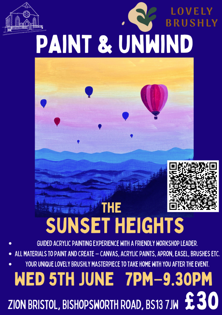 sunset balloon paint June